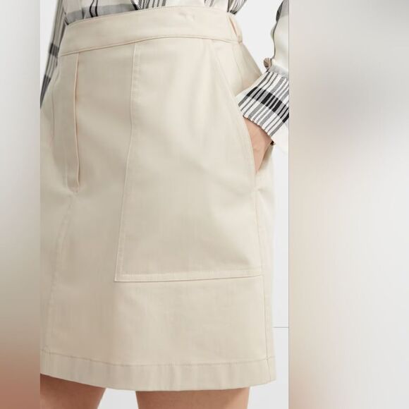 Theory Classic Chino Pocket Skirt SM Quiet Luxury Light Academia Preppy Chic - Picture 6 of 13